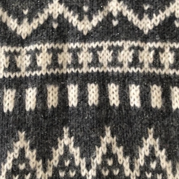 American Eagle NWOT alpaca blend grey & cream warm infinity scarf cold weather - Picture 7 of 8